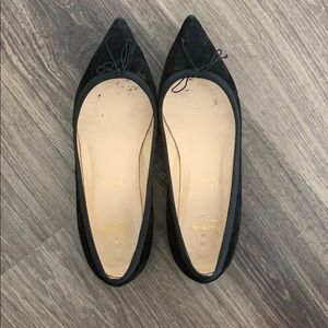 Christian Louboutin Suede Pointed Toe Flats